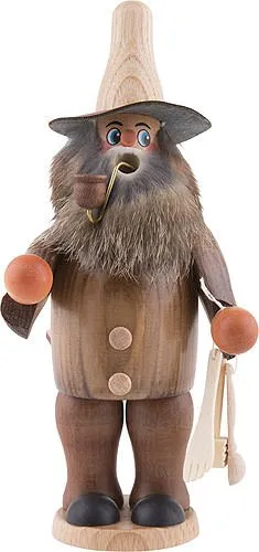 Räuchermännchen Holzwarenhändler - 20,5cm - Sammlerfiguren: Original Erzgebirge Räuchermann von Dregeno Seiffen, handgefertigt und ideal für Sammler und Liebhaber traditioneller Holzkunst.