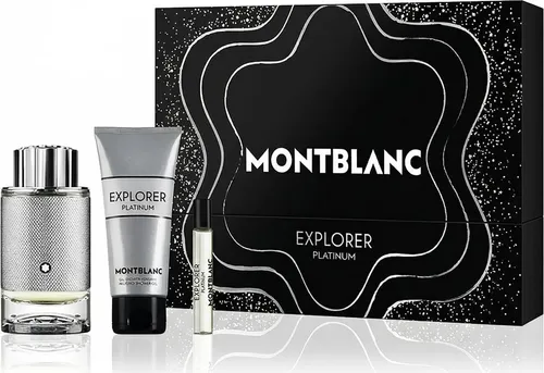 Montblanc Explorer Platinum EDP Geschenkset 100 ml + 7.5 ml + Duschgel - Herrendüfte, klassischer und eleganter Duft mit einem herausragenden Geschenkset für stilvolle Männer.