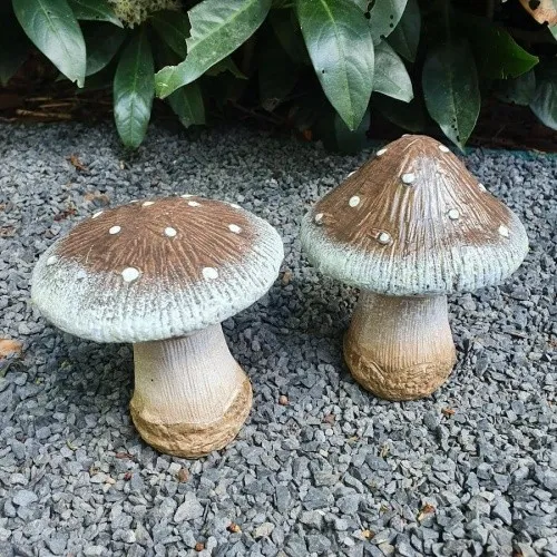 Gartenfigur Pilz Figur 2er Set 13 cm Fliegenpilz