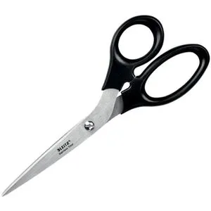 Leitz Büroschere 54250095, 20 cm, Universalschere, aus Edelstahl, rostfrei, schwarz