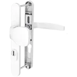 MS Beschläge Schmalrahmengarnitur Kernziehschutz Weiß PZ 92mm Knopf/Drücker TS 87-102mm