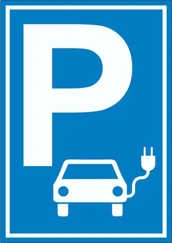 HB-Druck Aufkleber Parkplatz Elektrofahrzeug Aufkleber, wetterfest, UV-beständig, kratzfest