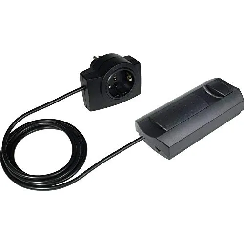 Ehmann Schnurdimmer 2620x0709 - Dimmschalter für LED, Energiespar- und Halogenlampen, stufenlos dimmbar und einfach zu bedienen mit Druckschalter und Schieberegler.