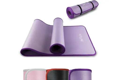 DH FitLife Fitnessmatte – Rutschfeste Sportmatte für Gelenkschonendes Training