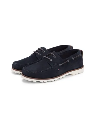 Tommy Hilfiger HILIFGER LIGHT SDE BOAT SHOE Bootsschuh Schnürschuh, Halbschuh mit Durchzügen und Ösen
