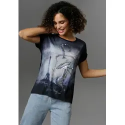 Blusenshirt ANISTON SELECTED, Damen, Gr. 42, blau von Aniston