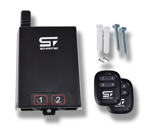Universal Funkempfänger 230v für Garagentor mit Fernbedienung - Garagentor-Handsender mit 50 m Reichweite, universell einsetzbar und inklusive 2 Jahre Herstellergarantie für zuverlässige Steuerung.