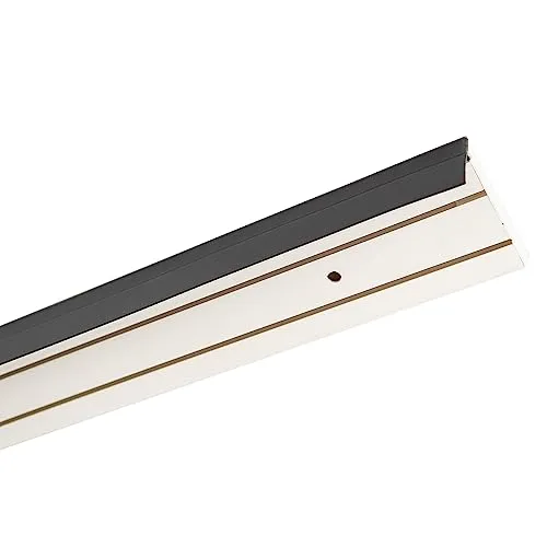Garesa Gardinenschiene 2-läufig, Weiß - 160cm - Einzelfensterstangen, maßgefertigte Gardinenschiene mit 51 Längen zur Auswahl und einfacher Montage durch vorgebohrte Löcher.
