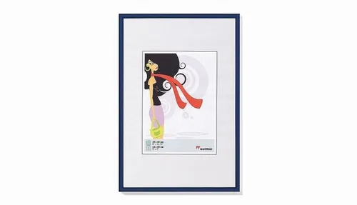 Walther Bilderrahmen Kunststoffrahmen KV835L New Lifestyle 28x35cm blau