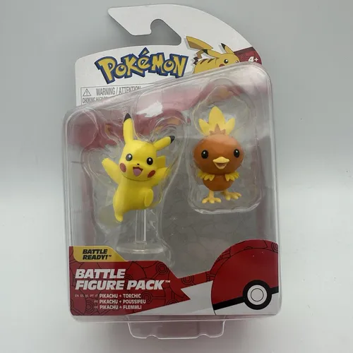 Pokemon First Partner Battle Figure Set - 2er-Pack Hydropi und Pikachu, detailreiche Actionfiguren für epische Kämpfe und Sammlerfreuden