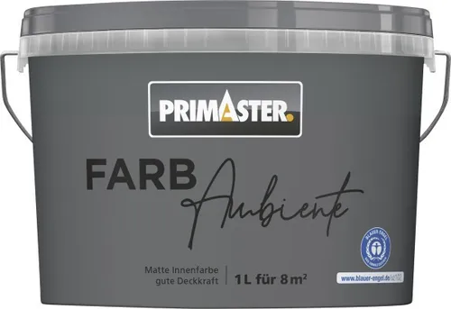 Primaster Farbambiente Wandfarbe matt stahlgrau 1 L Innen