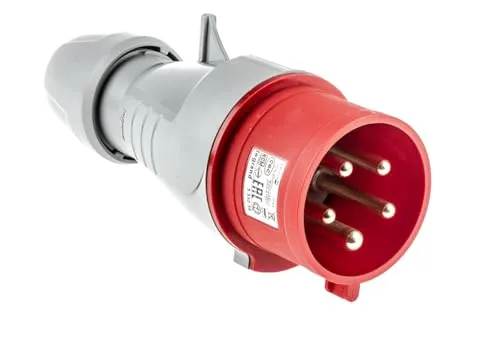 Legrand P17 Tempra Pro Leistungssteckverbinder Stecker Rot 3P + N + E, 415 V / 32A, Kabelmontage IP44