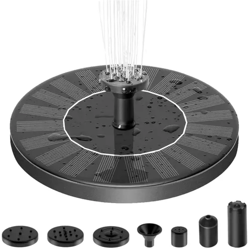 Solar Springbrunnen Wasserpumpe mit 6 Effekten Garten Teich Vogelbad Outdoor