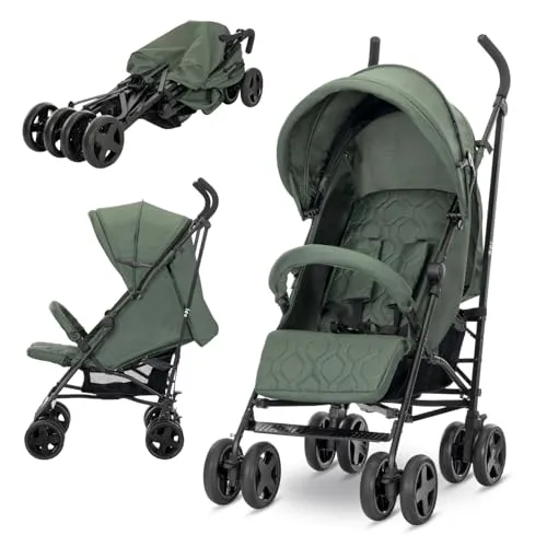 Lorelli Kinderwagen Buggy IDA - Buggys mit schwenkbaren Vorderrädern, verstellbarer Rückenlehne und kompaktem Faltmaß - ideal für Reisen und Ausflüge.