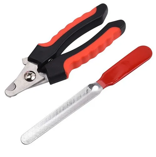 Krallenzange XL + Krallenfeile Hund Nagelschere Katze Nagelzange Krallenschere