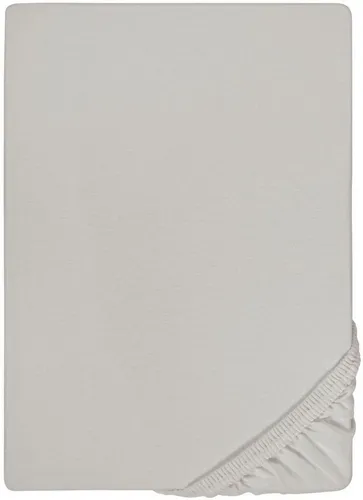 Biberna Premium Jersey-Elasthan Spannbettlaken in Sturmgrau, 180 - 200 x 200 cm - Hochwertiges Spannbettlaken für hohe Matratzen bis 25 cm Steghöhe, mit exzellenter Passform dank 3% Elasthan. Pflegeleicht und bügelfrei, waschbar bis 60 °C.