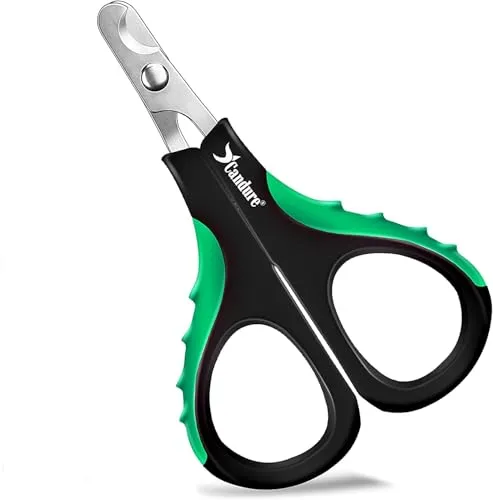 Candure Katzennagelknipser Für Haustiere Fachmann Klauenpflege Katzennagelschere Für Hunde, Kaninchen, Welpe, Ratten (Dunkelgrün, Klein (XS))