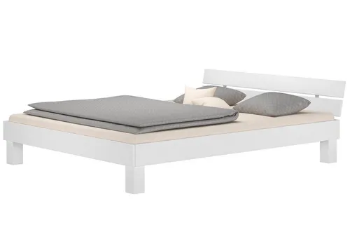 ERST-HOLZ Massivholzbett Ehebett Futonbett Doppelbett 180 x 200 Buche Geölt, Buchewaschweiß
