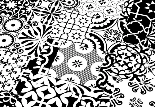 Laminat Falquon Quadraic Q002 Black&White - Hochwertiges Laminat von FALQUON, inspiriert von mediterranen Designs. Ideal für kreative Raumgestaltungen. Jedes Paneel bringt neuen Stil und Komfort in Ihr Zuhause.