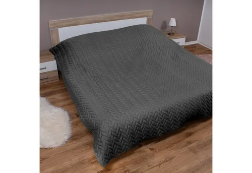 Bestlivings Tagesdecke Anthrazit 220x240 cm - Bettdecken: Hochwertige Steppdecke aus 100% Polyester, ganzjährig nutzbar als Sommerdecke oder Bettüberwurf, maschinenwaschbar und dekorativ für jeden Raum.