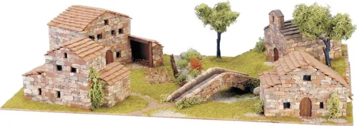Domus Kits Diorama 1 Modellbausatz HO 1:87 - Modellbausatz (2647-tlg.) für ein idyllisches spanisches Dorf im Maßstab 1:87, ideal für erfahrene Modellbauer und Liebhaber mediterraner Architektur. Hergestellt aus hochwertigem Ton für realistische Details.