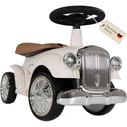 Rutschauto ab 1 Jahr - Retro Kinderfahrzeug mit Hupe und Flüsterreifen - Kinderfahrzeug für 12-36 Monate, mit geräuscharmen Flüsterreifen und integrierter Hupe, fördert spielerisch die motorischen Fähigkeiten und soziale Interaktion.