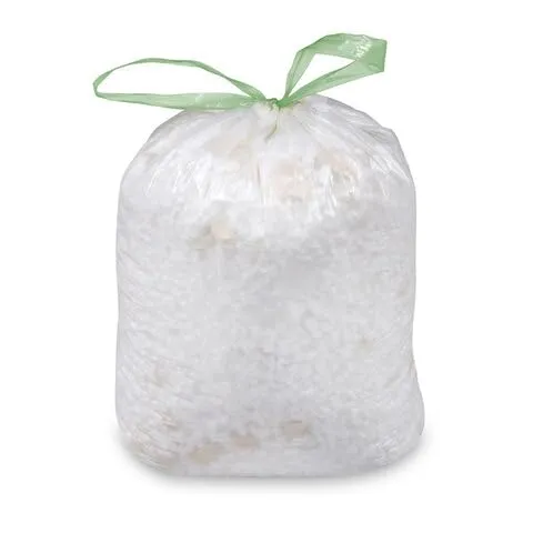 VEPATIM 100 Zugbandsäcke Müllsäcke mit Zugband 60 Liter 'L' 63 x 73 cm HDPE weiß