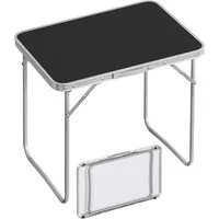 Woltu Campingtisch Klapptisch Reisetisch mit Griff schwarz - Camping-Möbel, leicht transportierbar mit einem Gewicht von nur 2,55 kg und einer stabilen Konstruktion – ideal für Ausflüge und Camping.