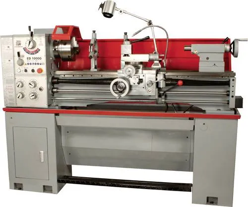 Holzmann Maschinen ED1000G_400V Metall Drehmaschine - Leistungsstarke Drehmaschine mit 1500/2100W, ideal für Werkzeugbau und Ausbildungsstätten. Übergroße Spindelbohrung für große Durchmesser, elektromagnetische Bremse für höchste Sicherheit.
