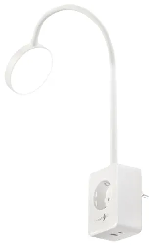 Lunartec Steckdosenleuchte: Dimmbare CCT-LED mit USB-Ladeports - Buchlampen mit flexibler Schwanenhals, stufenlos dimmbar und mit USB-A/C-Port für bequemes Laden von Geräten.