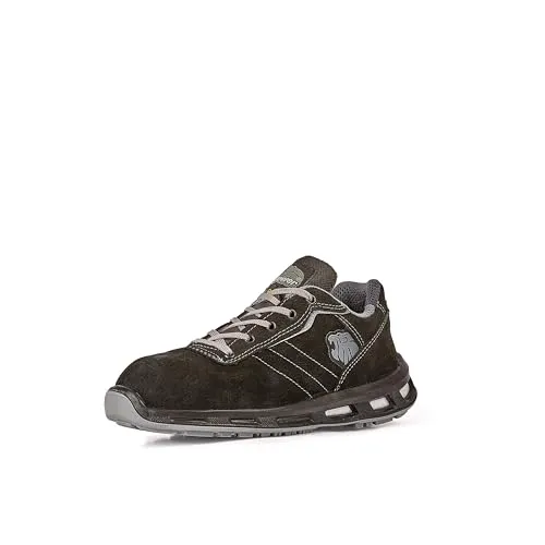 Sicherheitsschuh Club Gr.40 schwarz Leder S3 SRC ESD - U-Power - Arbeitsschutzschuh mit atmungsaktivem Nubukleder, wasserabweisend und rutschfest. Ideal für lange Arbeitstage dank stoßdämpfendem WOW Fußbett und durchtrittsicherer Sohle.