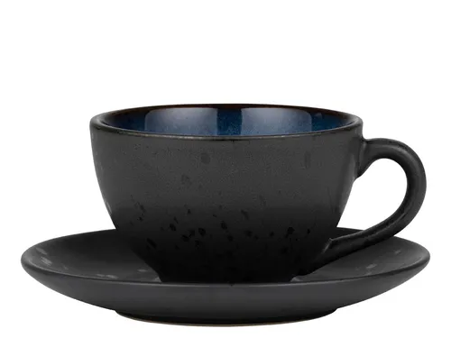 Bitz Gastro black / dark blue Tasse 0,22 L mit Untertasse 2-tlg. Gastro black / dark blue 821343