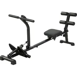 SPORTNOW 2 in 1 Rudergerät für Zuhause leises Rudergeräte mit 12 Widerstandsstufen LCD-Display Sit-up-Funktion Vertikale Lagerung Rudermaschine bis 100kg Heimrudergerät für Heimfitness   Aosom