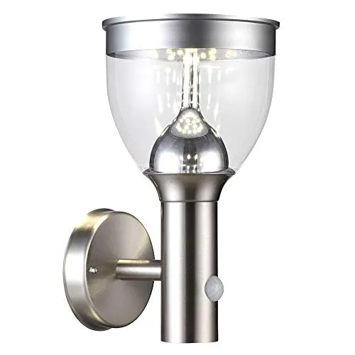 Solarlampe für Außen mit Bewegungsmelder in beige von Globo