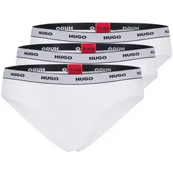 HUGO Damen Slips 3er Pack - Brief Stripe - Funktionsunterwäsche im praktischen 3er Pack, aus hochwertiger Baumwolle für hohen Tragekomfort und mit elastischem Gummizugbund und eingewebtem HUGO Logo.
