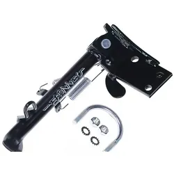 Buzzetti Seitenständer für Peugeot Kisbee 4-Takt - Motorradzubehör mit einfachem Anbau, komplett mit Montageteilen, ideal für den Peugeot Kisbee 4-Takt in elegantem Schwarz.