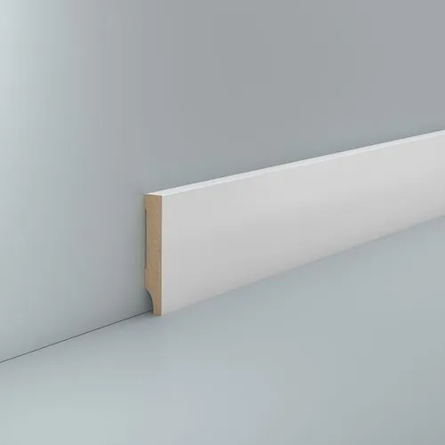 MDF Sockelleiste weiß 10 x 58 Foliert RAL 9016 Fußleiste Modell Hofbieber