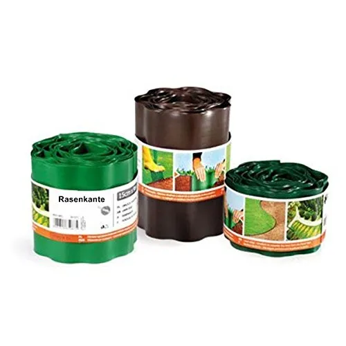 rg-vertrieb Rasenkante 9m Beeteinfassung Beetumrandung Rasenbegrenzung 10 15 20cm 3 Farben (20cm Braun)