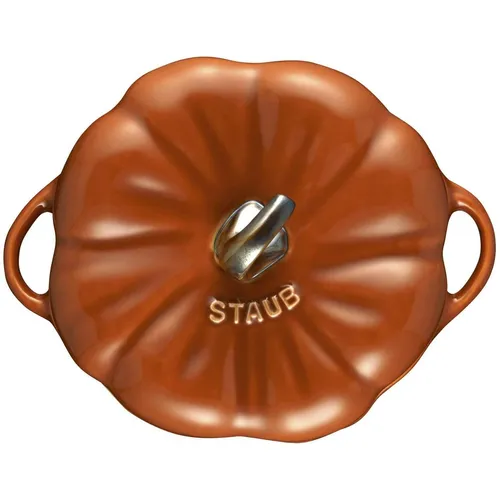 STAUB Kürbis Auflaufform - Zimt - 0,5 Liter - Keramische Auflaufform in Kürbisform, ideal für kreative Gerichte. Hitzebeständig von -20°C bis +300°C, spülmaschinen- und mikrowellengeeignet.
