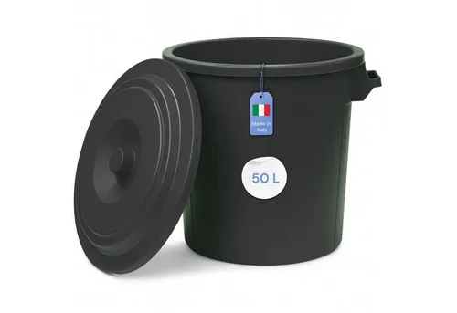 YourCasa Mülleimer YourCasa Mülltonne - Mülleimer 50-70L mit Deckel und Trageriffen, Fassungsvermögen 50-70L