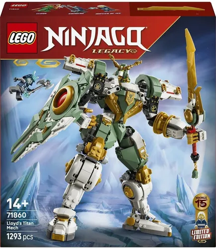LEGO NINJAGO Coles Titandrachen-Mech - Beweglicher Mech mit Drachenflügeln, inklusive Minifigur und ideal für kreative Abenteuer ab 12 Jahren