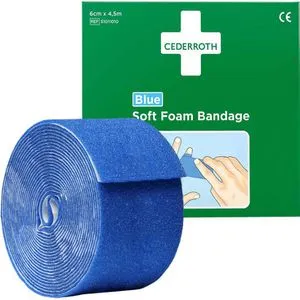 Cederroth Pflaster Soft Foam Bandage, 1 Rolle, kohäsiv, wasserfest, elastisch, 4,5m x 6cm