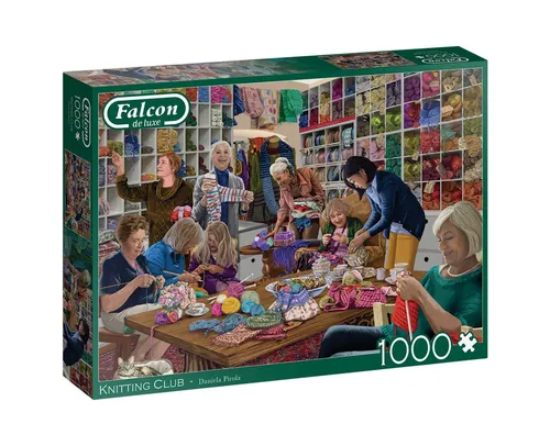 Falcon 11369 The Knitting Club Puzzle - 1000 Teile Puzzle für Erwachsene, fördert Kreativität und Konzentration, ideal für entspannte Stunden im Kreise von Freunden oder Familie.