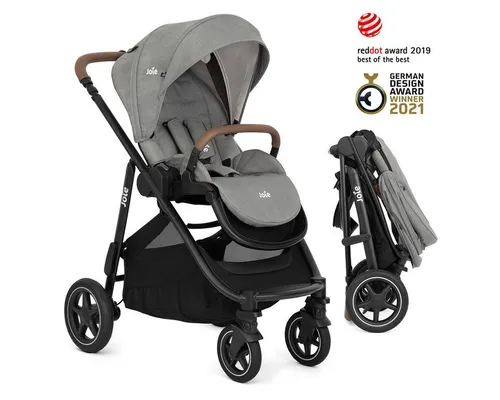 Joie Kinder-Buggy Versatrax - Pebble - Kinderbuggy mit höhenverstellbarem Schieber, 4-fach verstellbarer Rückenlehne und UV-Schutz 50+, ideal für Spaziergänge und geeignet bis 22 kg.
