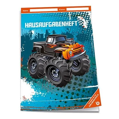 TROETSCH TRÖTSCH Hausaufgabenheft Monstertruck für die Grundschule DIN A5 | 4260
