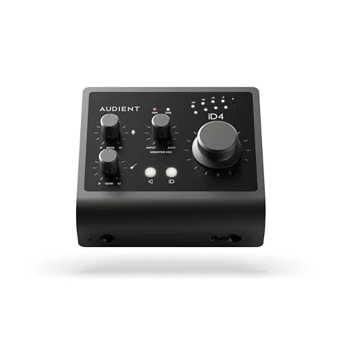Audient iD4 MK II 2-Kanal USB-Audiointerface mit High Speed USB-C - Audio-Interfaces: Professionelles 2-Kanal USB-Audiointerface mit hochwertigem Klang und niedriger Latenz für Musikproduktion und Streaming.