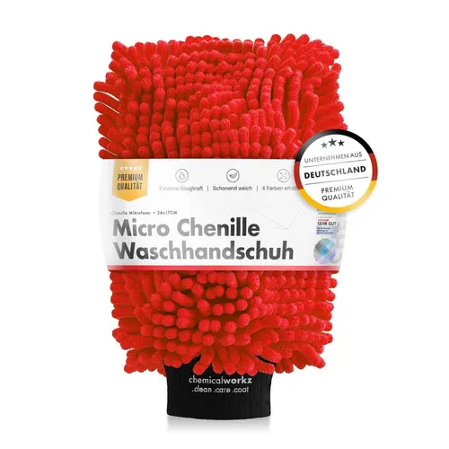 ChemicalWorkz Waschhandschuh Red Chenille Wash Mitt Mikrofaser Auto Wäsche