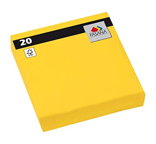 Zelltuchservietten sonnengelb 33 x 33 cm