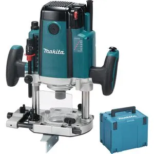 Makita RP2302FC07 - 2.300 W Oberfräse im MAKPAC, mit Anti-Restart-Funktion und präziser Tiefeneinstellung für perfekte Fräsanwendungen