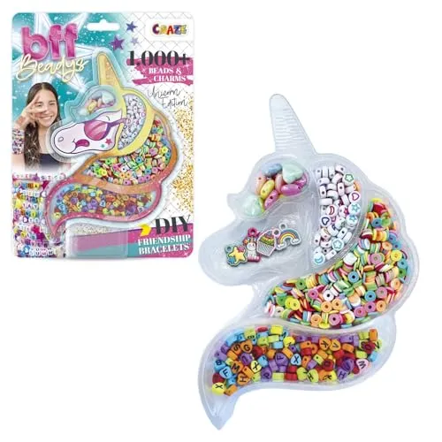 CRAZE BFF Blister Card - BFF Freundschaftsarmbänder Set, DIY Beadys Armbänder selber machen, Kinderschmuck Bastelset